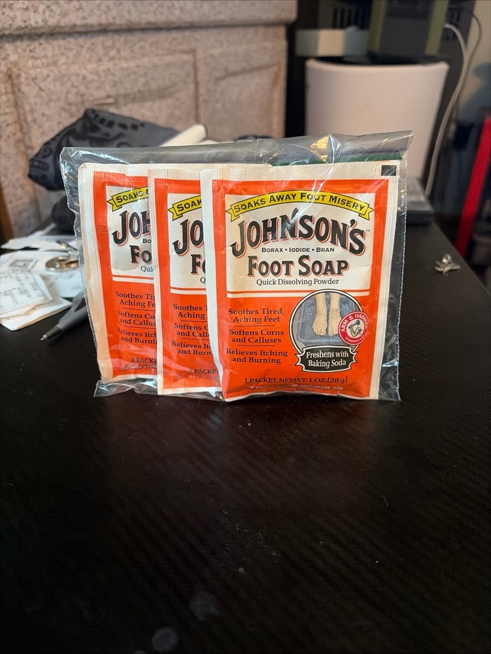 JOHNSON’S Foot Soap Powder – 3 Packets | Brand New | Discontinued Product